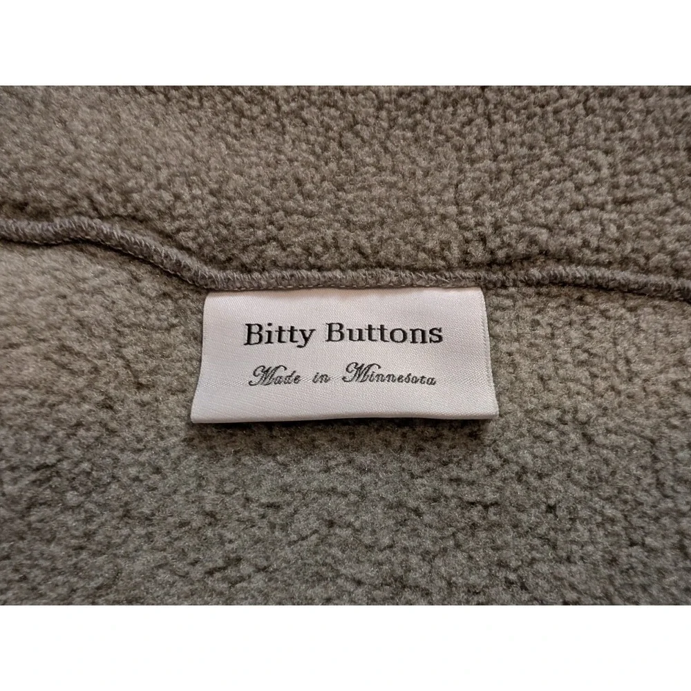 Bitty Buttons Girls Coat Handmade in‎ Minnesota Gray & Mauve Flower Size 8